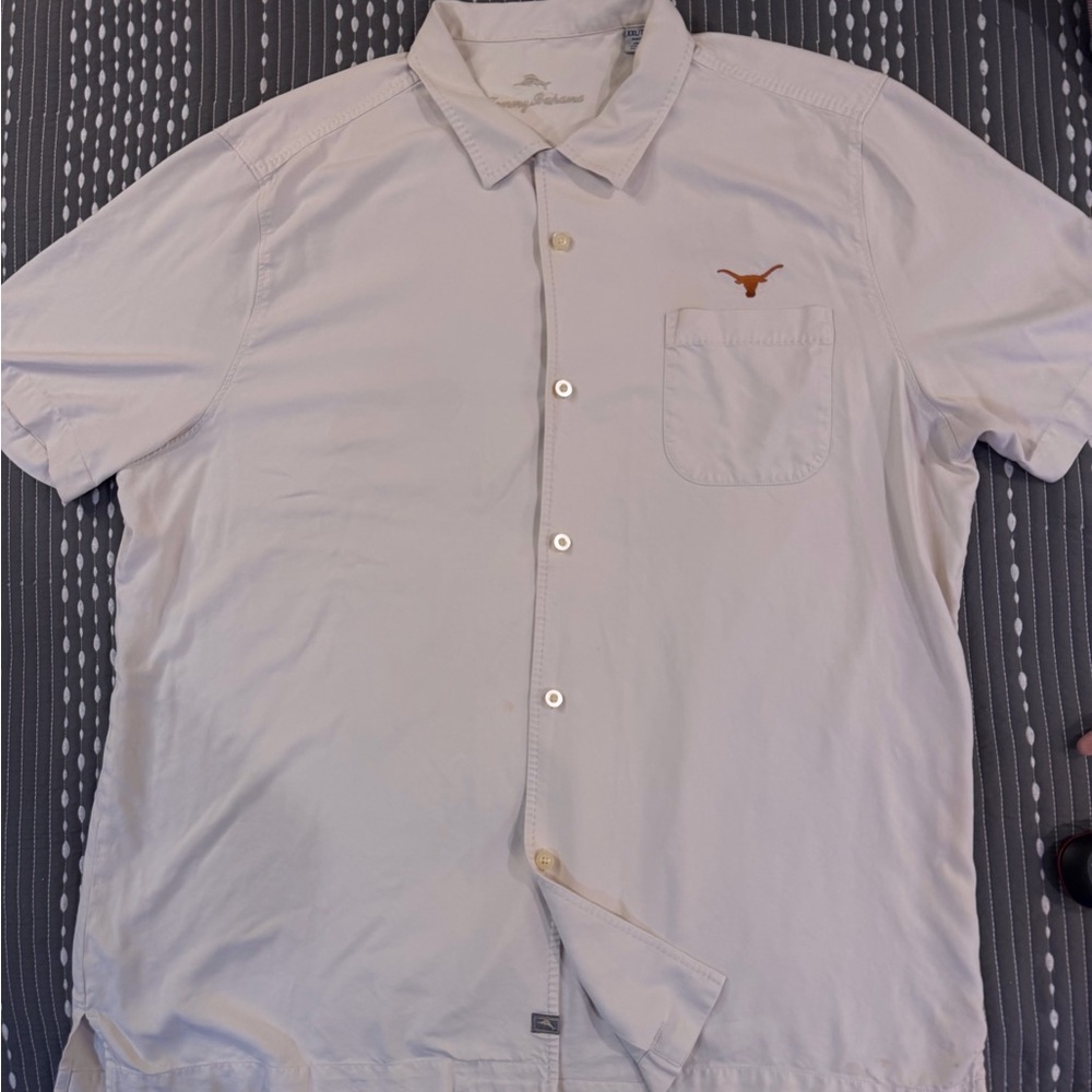 Tommy Bahama Light Pink Short-Sleeve Button-Down Shirt with Embroidered Logo